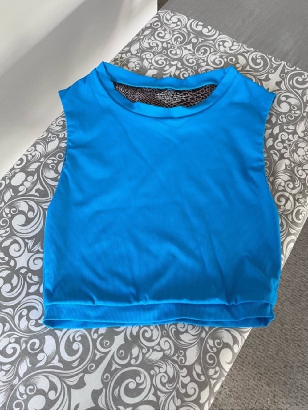 acacia swimwear Blue Costa Bikini Top Rash Guard - Picture 2 of 7